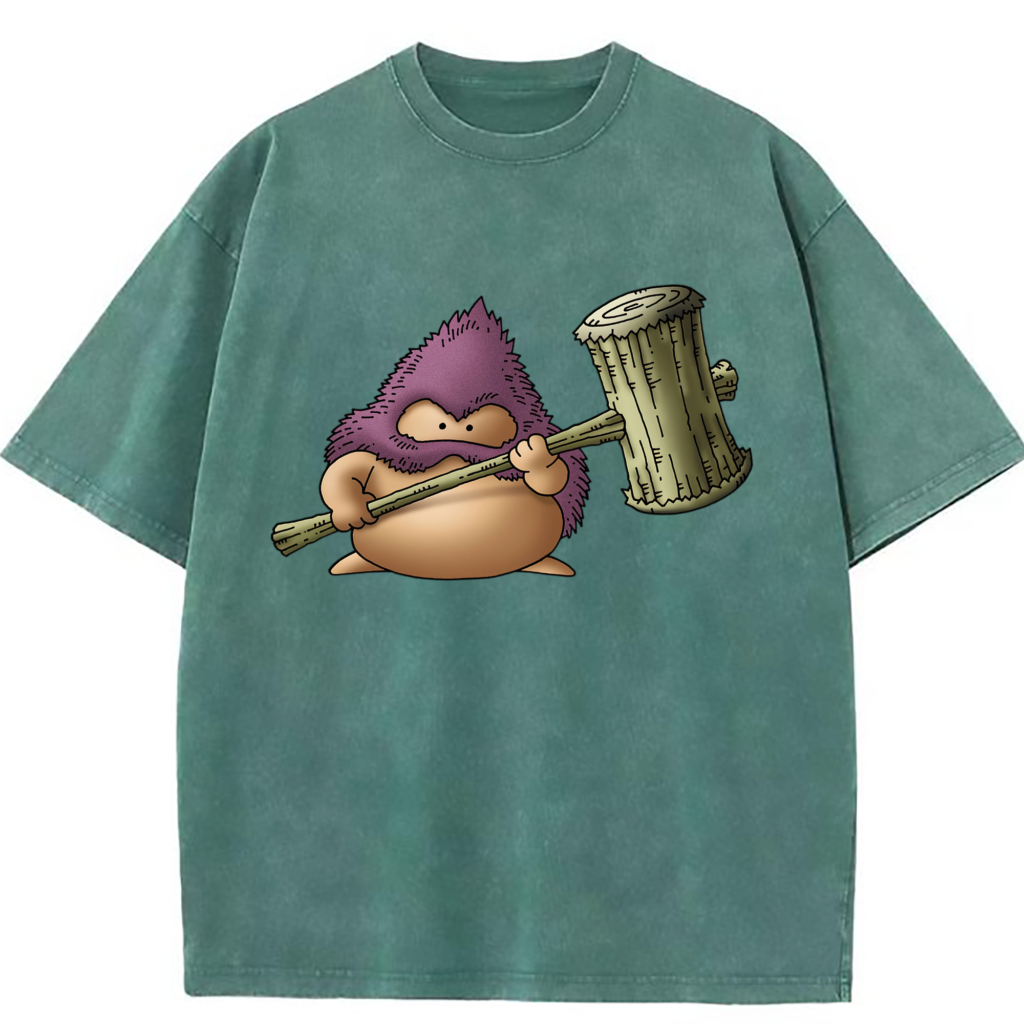 （画像用） ドラゴンクエスト Doragon Kuesuto Dragon Quest 綿100% ヴィンテージ風 半袖Tシャツ（フロントプリント）